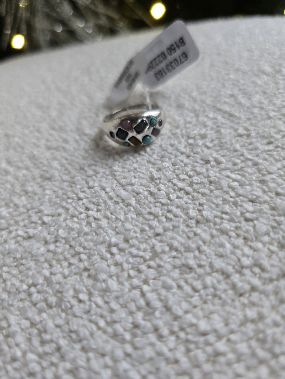 NWT! Free People, Silver Multi-Stone Ring, Size 8